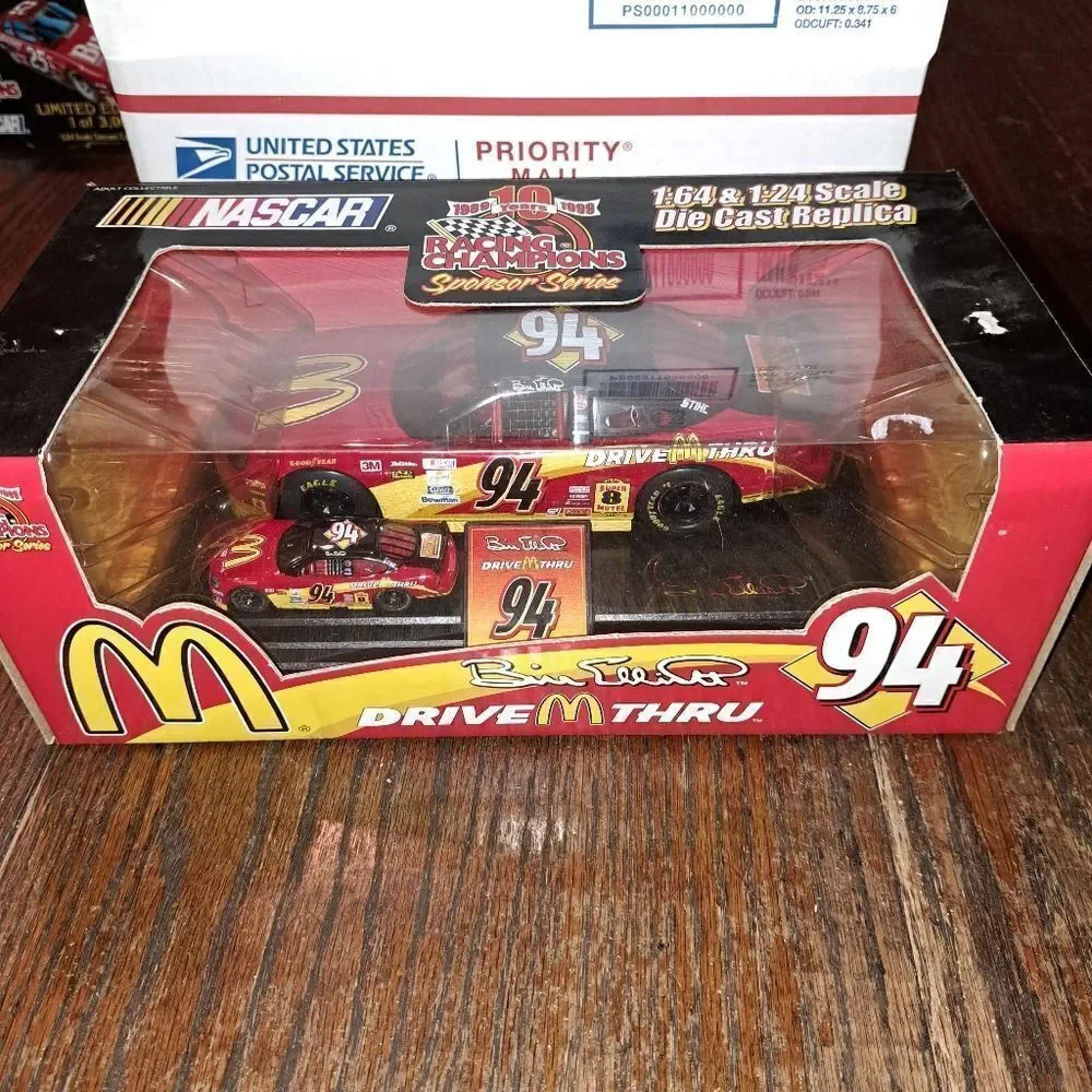 Vintage 99 Racing Champions Set Bill Elliott McDonalds Die Cast Nascar Race Cars